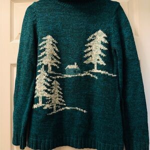 Coldwater Creek Winter Scene Sweater sz S